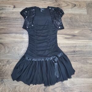 Girls Size 8, Amy Wear, Black Sequine Dress